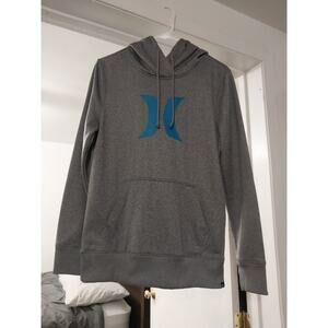 Hurley Nike Dri Fit Womens Hoodie Pullover Sweatshirt Size S Gray Teal